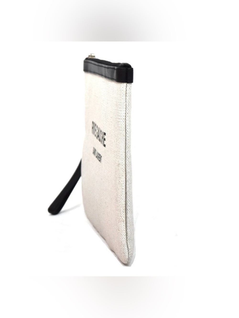 Saint Laurent Rive Gauche Crossbody/Clutch Bag Coated Canvas Leather Ivory Black - Picture 4 of 16